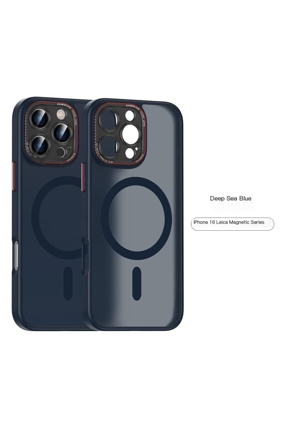 Black Charging case with magnetism, compatible with iPhone 16/15/1413/12 (pro ProMax plus), frosted Suitable for Apple cell phones Full Cover Case