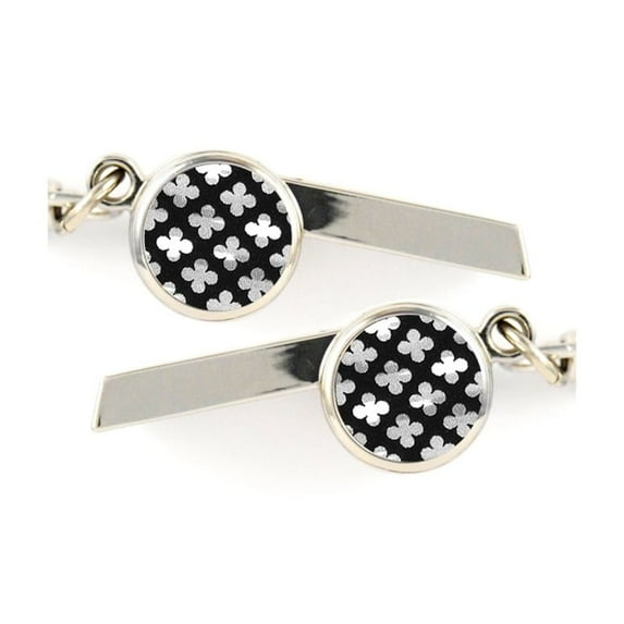 Black Checks Safety Whistle Keychain