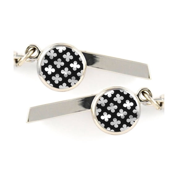 Black Checks Safety Whistle Keychain