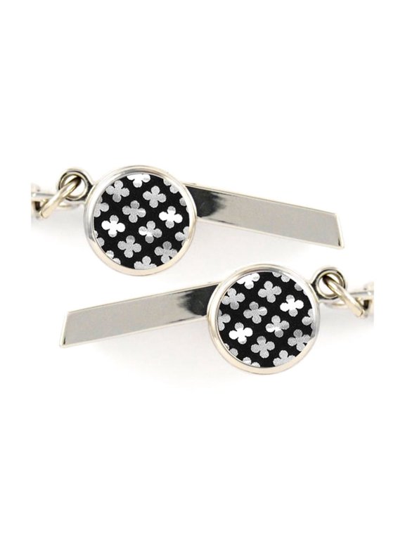 Black Checks Safety Whistle Keychain
