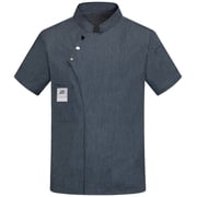 Black Chef Coat&nbsp; Lightweight Chef Jacket Men Short Sleeve Chef Uniform for Kitchen,Restaurant,Bakery