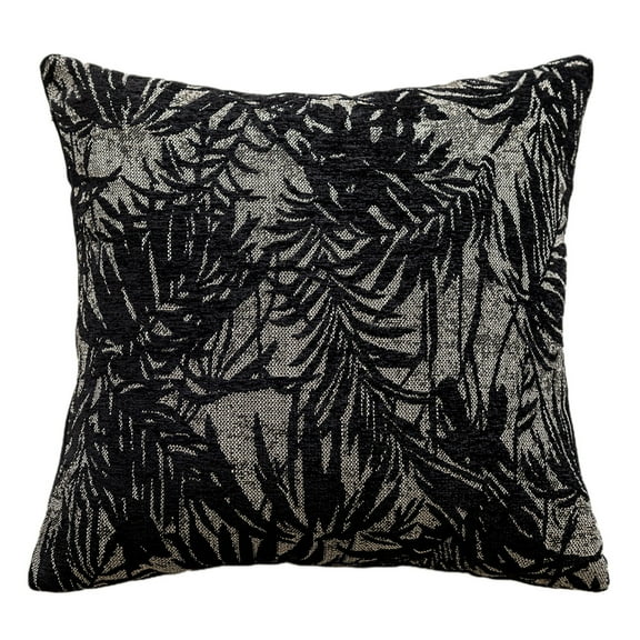 Black Chenille Sofa Pillow With Insert, Comfortable Throw Pillow For Living Room, Bed, Soft And Durable - Multiple Colors