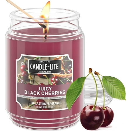 Black Cherries Candles, 18 oz. Jar