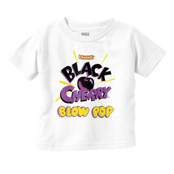 Black Cherry Blow Pop Candy Gum Logo Toddler Boy Girl T Shirt Infant Toddler Brisco Brands 18M