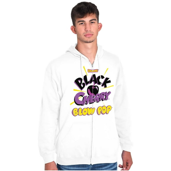 Black Cherry Blow Pop Candy Gum Logo Unisex Plus Size Zip Hoodie Brisco Brands 5X