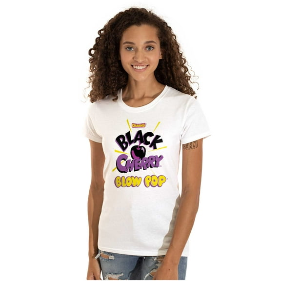 Black Cherry Blow Pop Candy Gum Logo Women's T Shirt Ladies Tee Brisco Brands M
