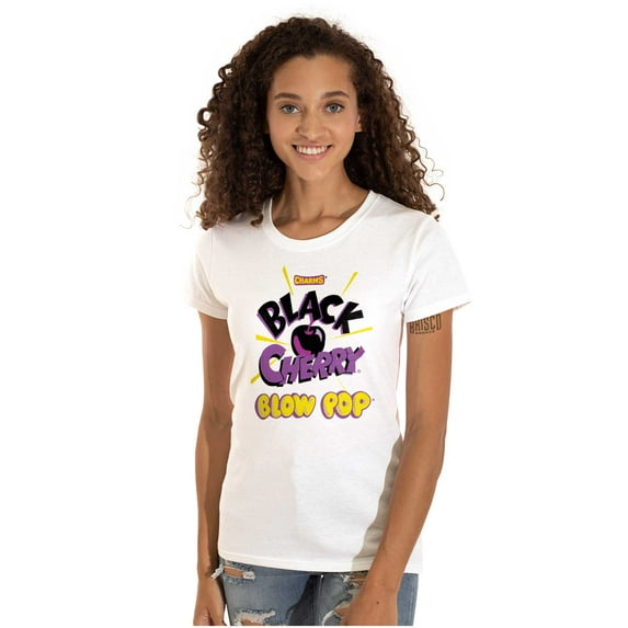 Black Cherry Blow Pop Candy Gum Logo Women's T Shirt Ladies Tee Brisco Brands S