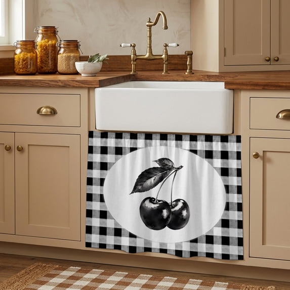Black Cherry Cabinet Curtains 28
