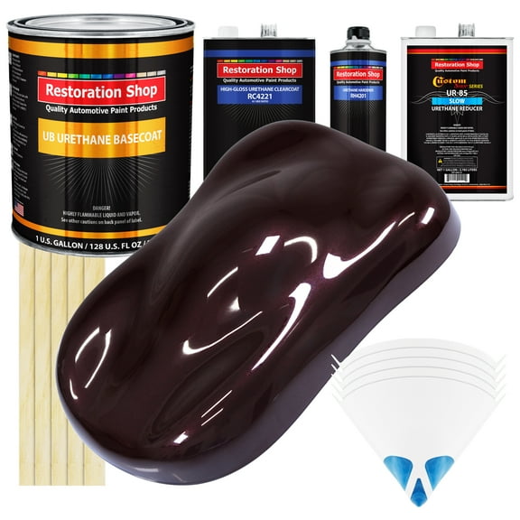 Black Cherry Pearl SLOW 1 Gallon Auto Car Paint Kit URETHANE BASECOAT Clearcoat