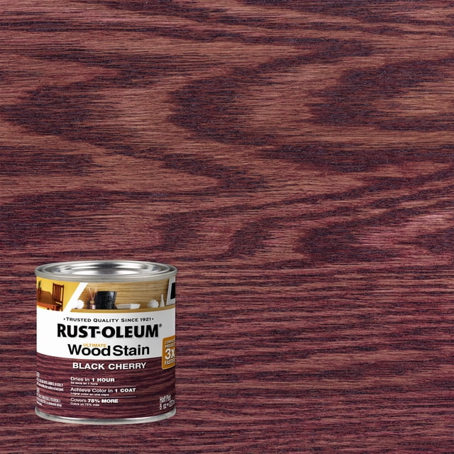 Black Cherry, Rust-Oleum Ultimate Wood Stain-205135, Half Pint ...