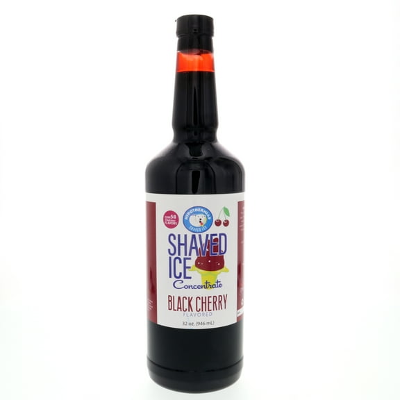 Black Cherry Shaved Ice and Snow Cone Unsweetened Flavor Concentrate *Quart* 32 Fl Oz Size (must add sugar and water)