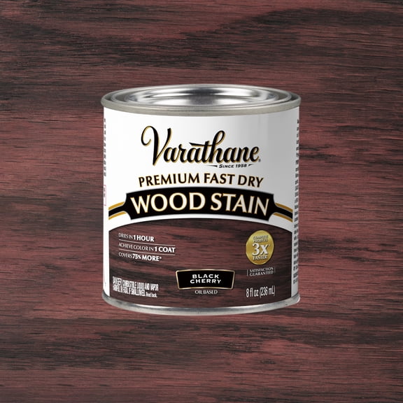 Black Cherry, Varathane Premium Fast Dry Wood Stain-262028, 8 fl oz