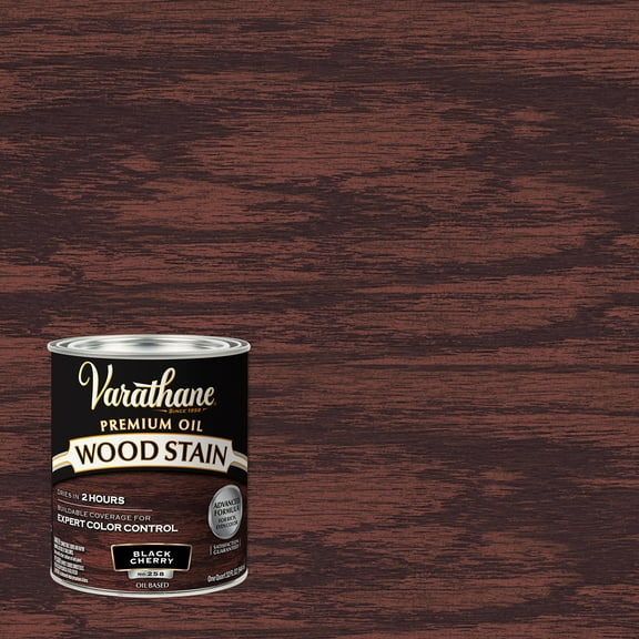 2 Pack, Black Cherry, Varathane Premium Oil-Based Interior Wood Stain-241411H, Quart