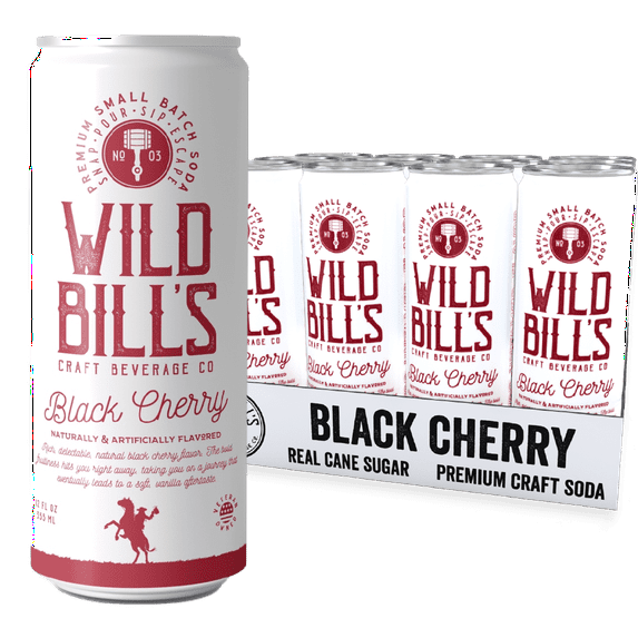 (Price/Case)Wild Bill's Black Cherry 12/12oz, 458952