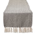 thumbnail image 1 of Black Chevron Handloom Table Runner 15x72, 1 of 3
