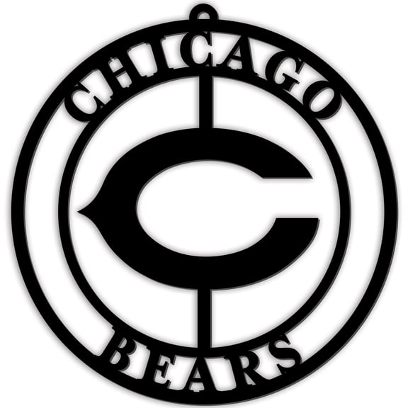 Black Chicago Bears 16'' Team Logo Cutout