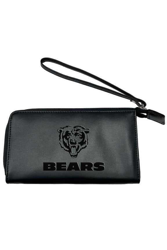 Black Chicago Bears Cell Phone Wristlet Wallet