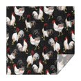 thumbnail image 1 of Black Chicken Rooster Pattern Square Tablecloth,Waterproof Square Table Cover,Wipeable Spillproof Washable Table Cover for Home Kitchen Party Decor 52"x52"(132x132cm), 1 of 6