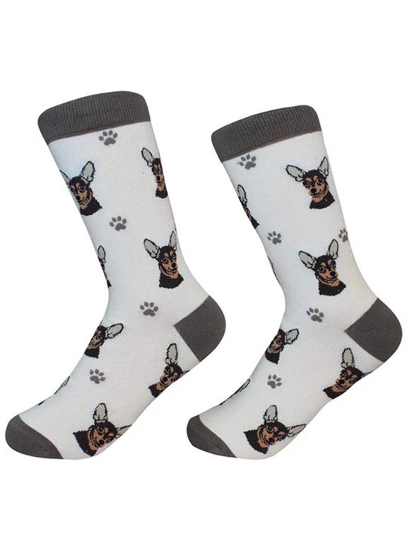 Black Chihuahua Dog Breed Socks Unisex Sock Daddy by E&S Pets