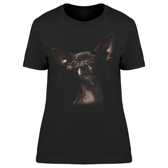Black Chihuahua Portrait T-Shirt Women -Image by Shutterstock, Female Large