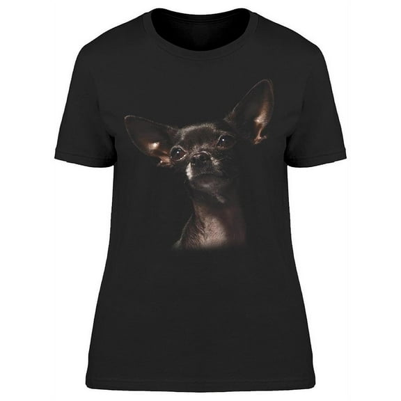 Black Chihuahua Portrait T-Shirt Women -Image by Shutterstock, Female x-Large