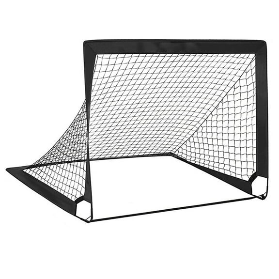 Black Children'S Football Goal Portable Foldable Mobile Training Football Goal