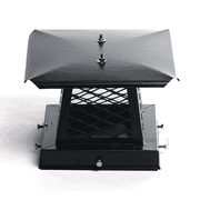 Chimcare Black Chimney Cap - 13x17 in, Powder Coated, Single Flue, Masonry Fireplace, USA Made