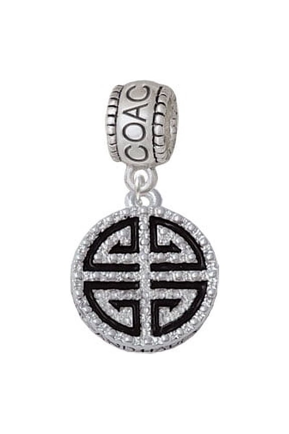 Black Chinese Blessing - Coach Charm Bead