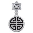 thumbnail image 1 of Black Chinese Blessing - Star of David with Clear Crystal Charm Bead, 1 of 1