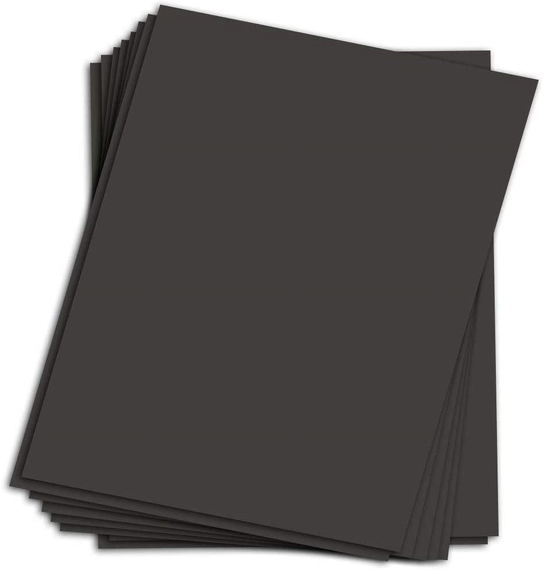 Black Chipboard - Cardboard Medium Weight Chipboard Sheets - 10 per Pack | 8.5 x 11 Inches