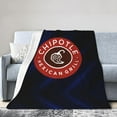 thumbnail image 1 of Black Chipotle Mexican Grill Fleece Blanket, Very Soft Microfiber Flannel Blanket for Couch Warm and Cozy for All Seasons, 1 of 6