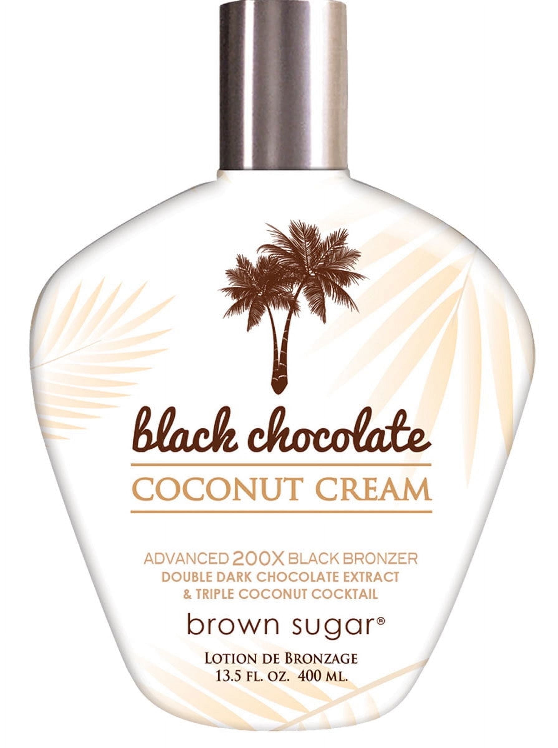 Black Chocolate Coconut Cream Tanning Lotion with Bronzers, 13.5 oz