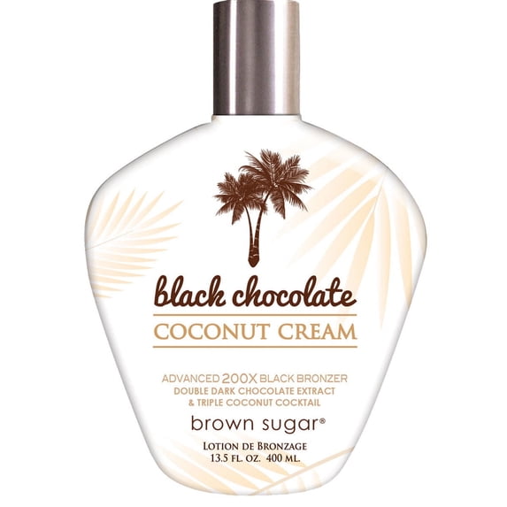 Black Chocolate Coconut Cream Tanning Lotion with Bronzers, 13.5 oz