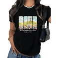 thumbnail image 1 of Black Christian Easter He Is Not Here He Has Risen Matthew 28 6 Cross Print Tshirt Graphic Tees Religious Faith Shirts S to 5XL Tops, 1 of 5