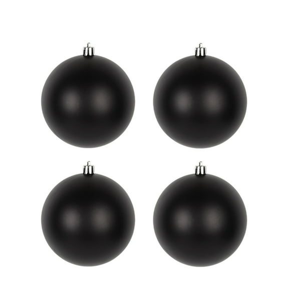 Black Christmas Balls 4 Pcs Christmas Tree Decorative Ornaments for Christmas Tree Holiday Wreath Decoration