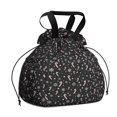 thumbnail image 1 of Black Christmas Candy Cane and Snowflake Pattern Drawstring Lunch Bag Women - Drawstring Lunch Bag Insulated for Work Office - Stain-Resistant Large Lunchbags for Women with Multi-Pockets, 1 of 6