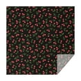 thumbnail image 1 of Black Christmas Cherry Pattern Square Tablecloth,Waterproof Square Table Cover,Wipeable Spillproof Washable Table Cover for Home Kitchen Party Decor 52"x52"(132x132cm), 1 of 6