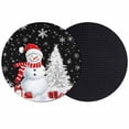 thumbnail image 1 of Black Christmas Coasters Set of 2, Absorbent Coasters for Drinks, Snowman Snowflake Gifts Xmas Tree Coaster for Desk Coffee Table Protection, Home Decor House Warming Gifts 4", 1 of 8