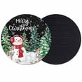 thumbnail image 1 of Black Christmas Coasters Set of 2, Absorbent Coasters for Drinks, Snowman Xmas Pine Trees Elk Snowflake Coaster for Desk Coffee Table Protection, Home Decor House Warming Gifts 4", 1 of 8