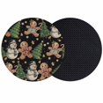 thumbnail image 1 of Black Christmas Coasters Set of 2, Absorbent Coasters for Drinks, Xmas Tree Gingerbread Snowman Winter Coaster for Desk Coffee Table Protection, Home Decor House Warming Gifts 4", 1 of 8