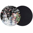 thumbnail image 1 of Black Christmas Coasters Set of 2, Absorbent Coasters for Drinks, Xmas Winter Snowman Snowflakes Trees Coaster for Desk Coffee Table Protection, Home Decor House Warming Gifts 4", 1 of 8