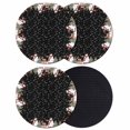 thumbnail image 1 of Black Christmas Coasters Set of 4, Absorbent Coasters for Drinks, Cute Snowman Elk Xmas Tree Winter Snowflakes Coaster for Desk Coffee Table Protection, Home Decor House Warming Gifts 4", 1 of 8