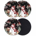 thumbnail image 1 of Black Christmas Coasters Set of 4, Absorbent Coasters for Drinks, Red Snowman Xmas Tree Snowflake Winter Coaster for Desk Coffee Table Protection, Home Decor House Warming Gifts 4", 1 of 8