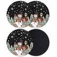 thumbnail image 1 of Black Christmas Coasters Set of 4, Absorbent Coasters for Drinks, Snowman Xmas Snowflake Botanical Tree Coaster for Desk Coffee Table Protection, Home Decor House Warming Gifts 4", 1 of 8