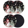 thumbnail image 1 of Black Christmas Coasters Set of 4, Absorbent Coasters for Drinks, Snowman Xmas Tree Coastal Snowflake Starfish Coaster for Desk Coffee Table Protection, Home Decor House Warming Gifts 4", 1 of 8
