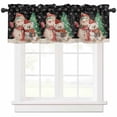 Black Christmas Curtain Valances for Windows Treatment Tier Curtains