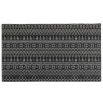 Black Christmas Folk Pattern Door Rugs,Washable Non Slip Door Mats Indoor,Decorative Door Mats,Entry Mat Indoor for Entrance,Bedroom,Kitchen,Bathroom,17"x30"