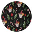 thumbnail image 1 of Black Christmas Gnome and Gift Pattern Round Blanket,Comfortable Soft Flannel Throw Blanket,All Season,Warm Lightweight Blankets for Sofa Bed Couch Living Room Chair 47"x47", 1 of 5