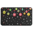 thumbnail image 1 of Black Christmas Ornament Pattern Door Rugs,Washable Non Slip Door Mats Indoor,Decorative Door Mats,Entry Mat Indoor for Entrance,Bedroom,Kitchen,Bathroom,30"x17", 1 of 6