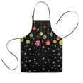 thumbnail image 1 of Black Christmas Ornament Pattern Kids Aprons for Girls and Boys,Adjustable Neck Strap Toddler Aprons for Kids Cooking Baking, 1 of 7